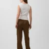 Umstandsmode-Hose aus Twill mit Unterbauch-Design