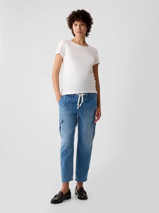 Umstandsmode-Jeans „Full Panel Cargo Easy“