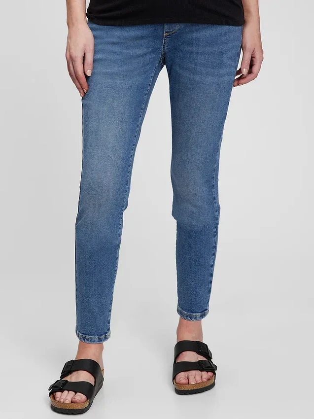 Umstandsmode-Jeans im True-Skinny-Schnitt mit durchgehendem Einsatz