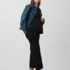 Umstandsmode-Jeans mit durchgehendem Einsatz und weitem Bein