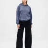 Umstandsmode-Jeans mit durchgehendem Einsatz und weitem Bein