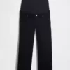 Umstandsmode-Jeans mit durchgehendem Einsatz und weitem Bein