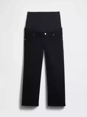 Umstandsmode-Jeans mit durchgehendem Einsatz und weitem Bein