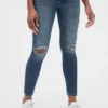 Umstandsmode-Jeggings „Favorite“ mit Distressed-Effekt und durchgehendem Einsatz