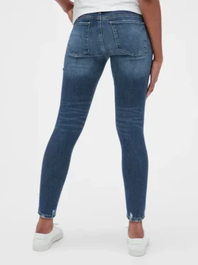 Umstandsmode-Jeggings „Favorite“ mit Distressed-Effekt und durchgehendem Einsatz
