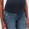 Umstandsmode-Jeggings „Favorite“ mit Distressed-Effekt und durchgehendem Einsatz