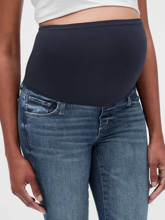 Umstandsmode-Jeggings „Favorite“ mit Distressed-Effekt und durchgehendem Einsatz