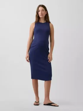 Umstandsmode-Kleid aus Strick mit Trägern