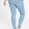 Umstandsmode-Leggings-Jeans mit durchgehendem Einsatz und Destroyed-Effekt