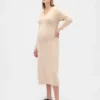 Umstandsmode-Pullover-Kleid „CashSoft“ mit V-Ausschnitt