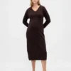 Umstandsmode-Pullover-Kleid „CashSoft“ mit V-Ausschnitt