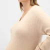 Umstandsmode-Pullover-Kleid „CashSoft“ mit V-Ausschnitt