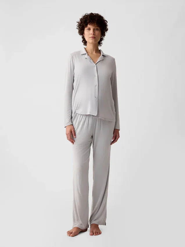 Umstandsmode-Pyjama-Hemd aus Modal