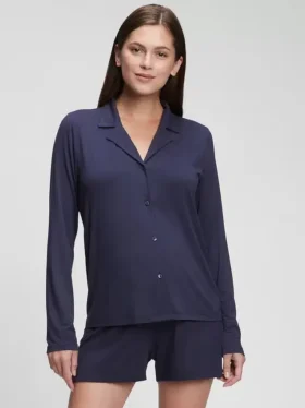 Umstandsmode-Pyjama-Hemd aus Modal