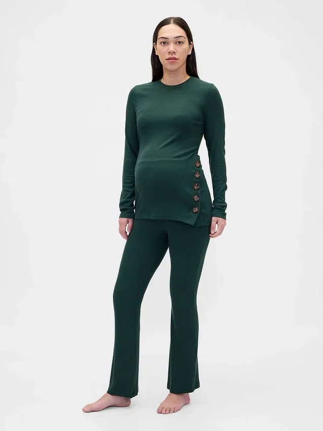 Umstandsmode-Pyjama-Set aus Modal-Rippstrick