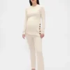 Umstandsmode-Pyjama-Set aus Modal-Rippstrick