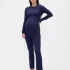 Umstandsmode-Pyjama-Set aus Modal-Rippstrick