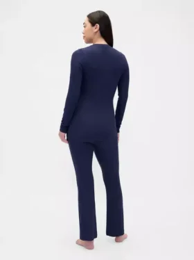 Umstandsmode-Pyjama-Set aus Modal-Rippstrick