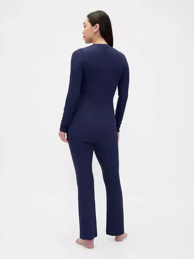 Umstandsmode-Pyjama-Set aus Modal-Rippstrick