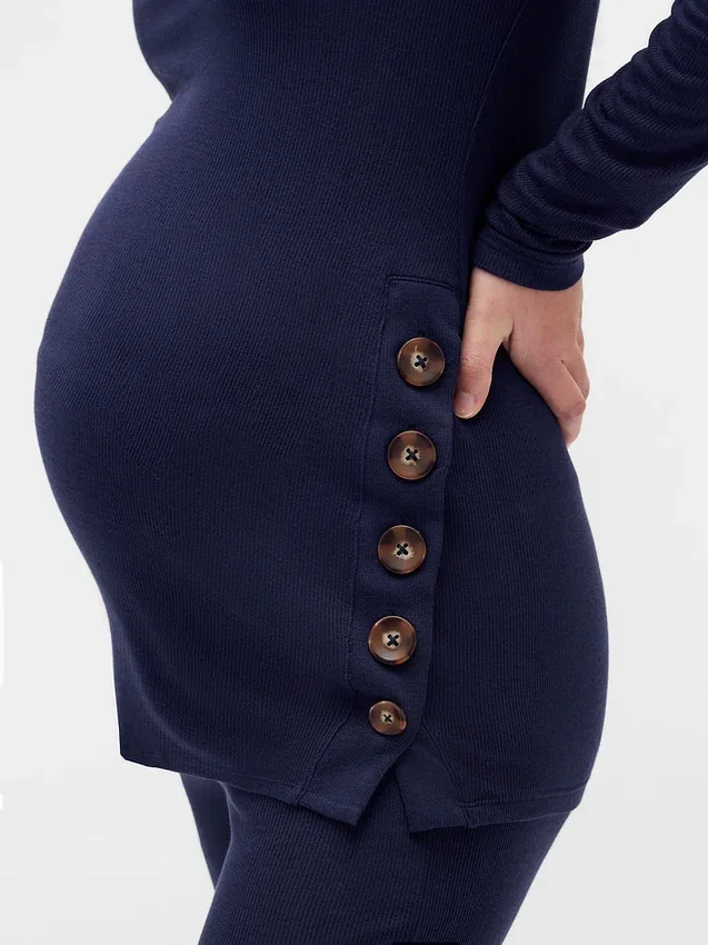 Umstandsmode-Pyjama-Set aus Modal-Rippstrick