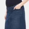 Umstandsmode-Rock aus Denim mit durchgehendem Einsatz