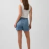 Umstandsmode-Shorts aus ultraweichem Denim mit durchgehendem Einsatz