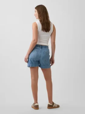 Umstandsmode-Shorts aus ultraweichem Denim mit durchgehendem Einsatz
