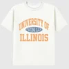 University of Illinois Vintage „Fighting Illini“-Grafik-T-Shirt