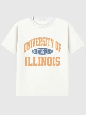 University of Illinois Vintage „Fighting Illini“-Grafik-T-Shirt