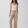 Utility-Hose mit mittlerer Leibhöhe aus Twill und weitem Bein