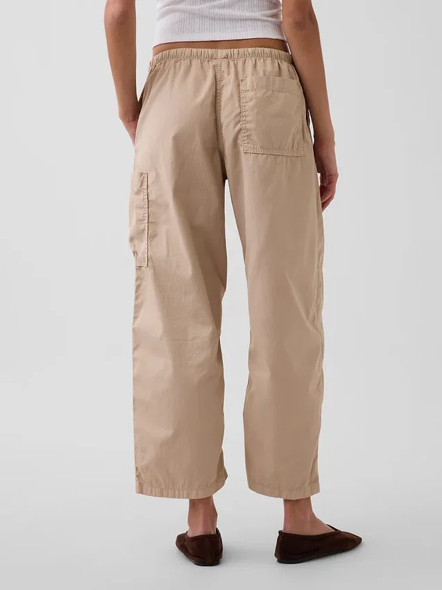 Utility-Hose mit mittlerer Leibhöhe aus Twill und weitem Bein