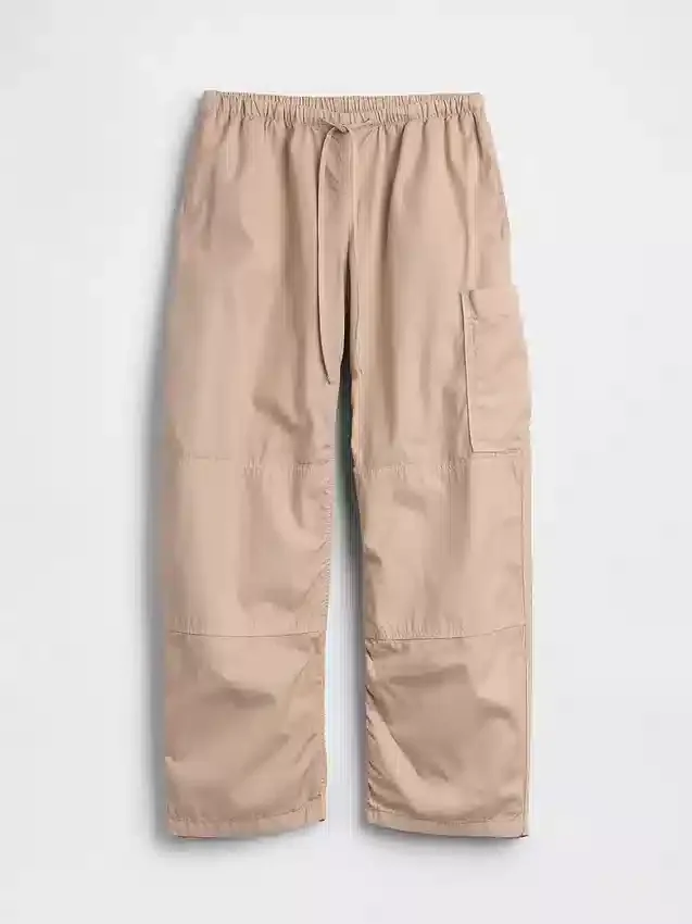 Utility-Hose mit mittlerer Leibhöhe aus Twill und weitem Bein