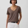 V-Ausschnitt-T-Shirt aus Bio-Baumwolle „Vintagesoft“