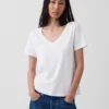 V-Ausschnitt-T-Shirt aus Bio-Baumwolle „Vintagesoft“