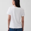 V-Ausschnitt-T-Shirt aus Bio-Baumwolle „Vintagesoft“