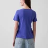 V-Ausschnitt-T-Shirt aus Bio-Baumwolle „Vintagesoft“