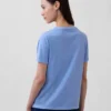 V-Ausschnitt-T-Shirt aus Bio-Baumwolle „Vintagesoft“
