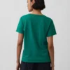 V-Ausschnitt-T-Shirt aus Bio-Baumwolle „Vintagesoft“