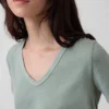 V-Ausschnitt-T-Shirt aus Bio-Baumwolle „Vintagesoft“
