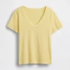 V-Ausschnitt-T-Shirt aus Bio-Baumwolle „Vintagesoft“