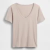 V-Ausschnitt-T-Shirt aus Bio-Baumwolle „Vintagesoft“