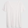 V-Ausschnitt-T-Shirt aus Bio-Baumwolle „Vintagesoft“