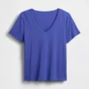 V-Ausschnitt-T-Shirt aus Bio-Baumwolle „Vintagesoft“