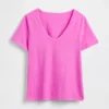 V-Ausschnitt-T-Shirt aus Bio-Baumwolle „Vintagesoft“