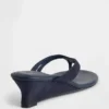 Vegan-Leder-Keilabsatz-Zehensandalen