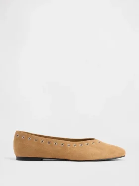 Vegane Ballerinas aus Wildleder