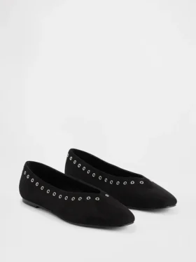 Vegane Ballerinas aus Wildleder