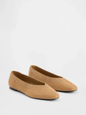 Vegane Ballerinas aus Wildleder