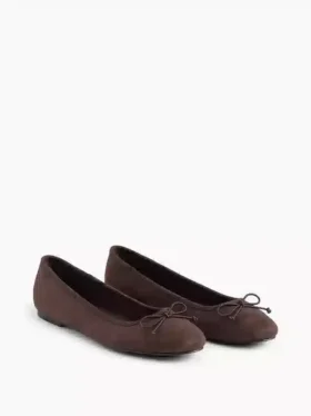 Vegane Ballerinas aus Wildleder