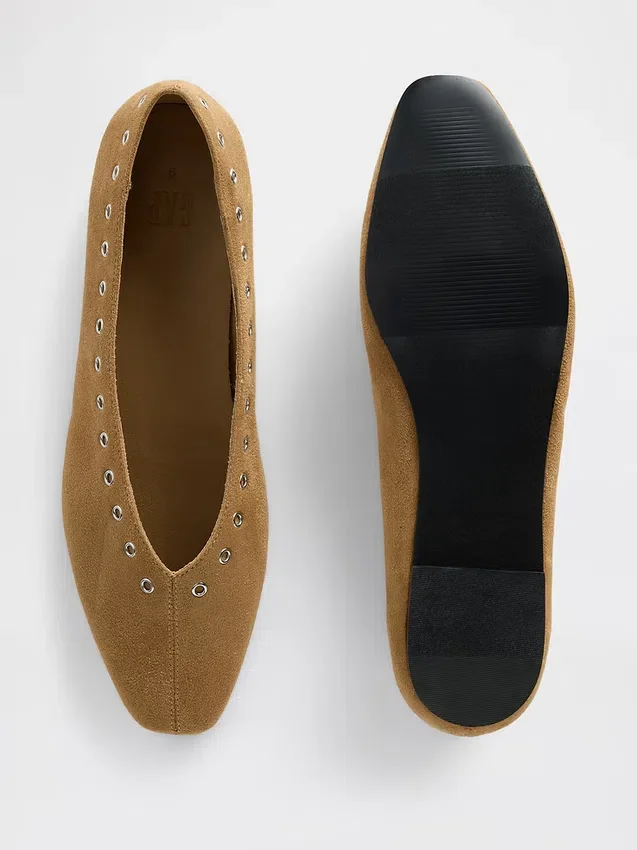 Vegane Ballerinas aus Wildleder